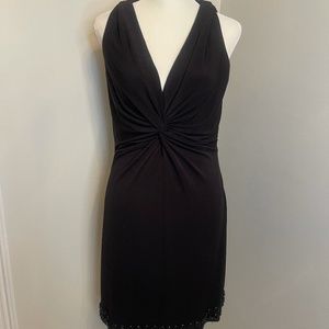 Black Twist Front beaded bottom